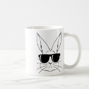 Mug Visage de Lapin avec Lunettes de Soleil pour Garço