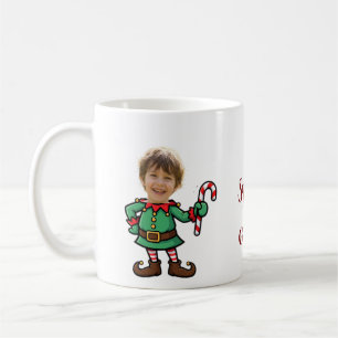 Mug Visage de lutin personnalisé avec photo drôle Noël