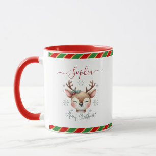 Mug Visage de renne de Noël Cadeaux de vacances