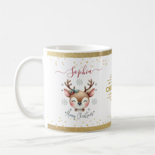 Mug Visage de renne de Noël Cadeaux de vacances
