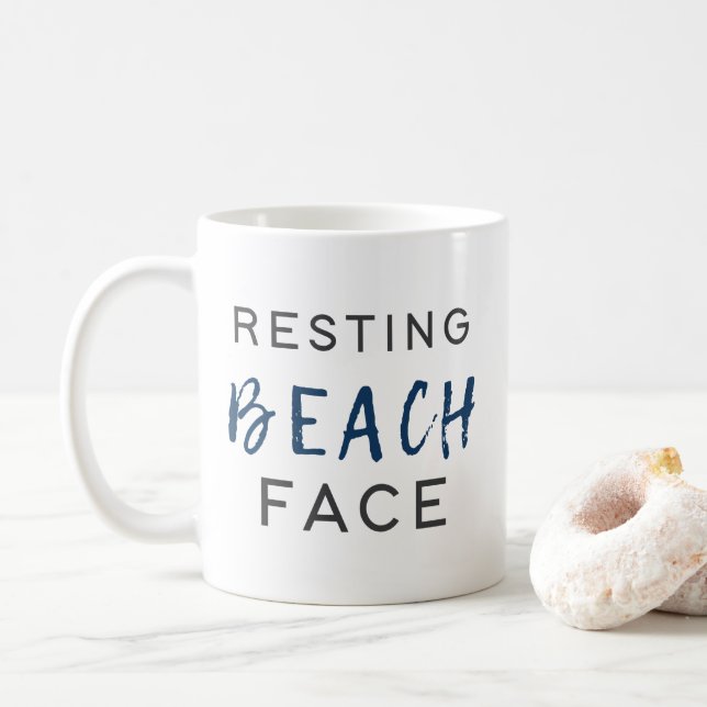 Mug Visage de repos de plage (Avec donut)
