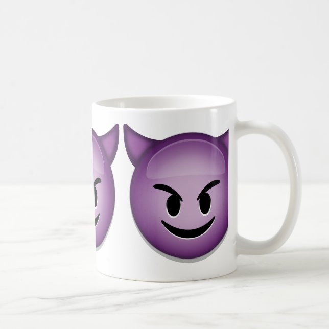Mug Visage de sourire avec des klaxons Emoji (Droite)