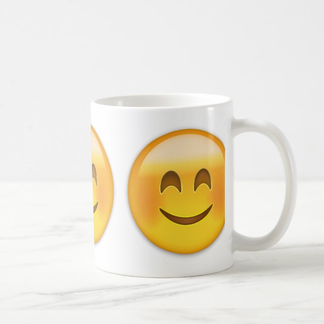 Mug Visage de sourire avec les yeux de sourire Emoji (Droite)