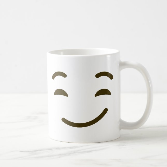 Mug Visage drôle souriant d'un air affecté d'émoticône (Droite)