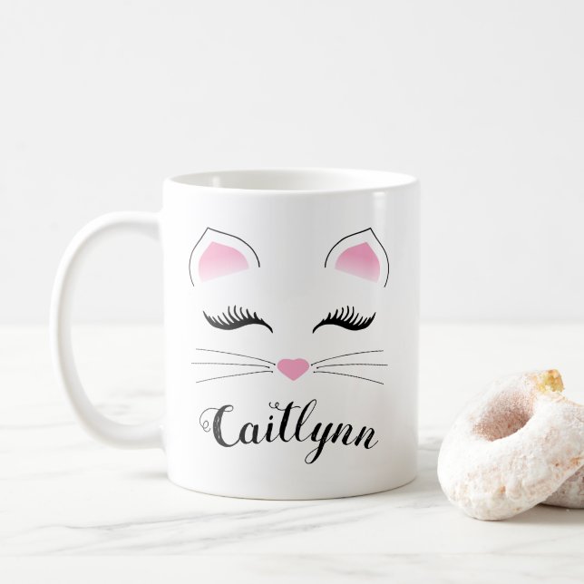 Mug Visage du chat Glam (Avec donut)