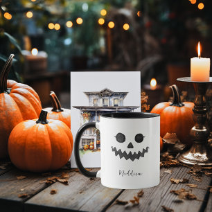 Mug Visage du Citrouille Jack-o'-lantern Halloween