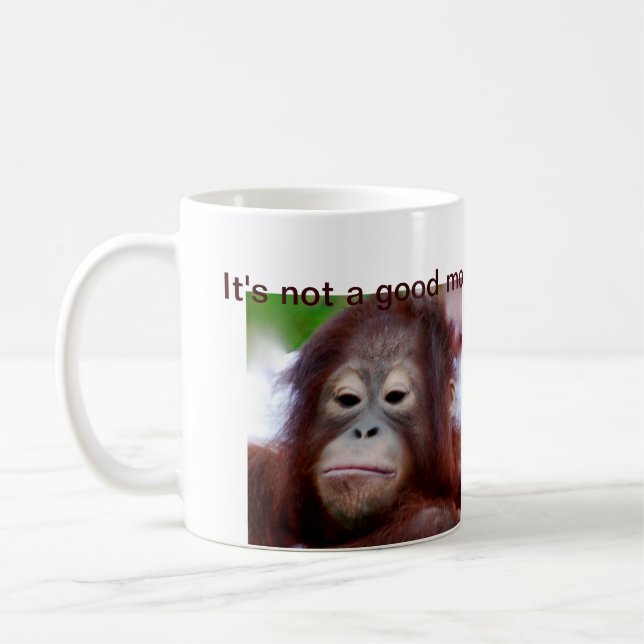 Mug Visage grincheux d'animal d'orang-outan (Gauche)