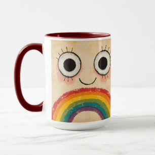 MUG VISAGE HEUREUX ARC-EN-CIEL