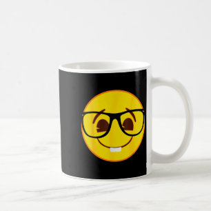 Mug Visage jaune sourire Gles nerd officiel Emoji