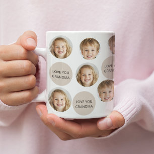 Mug Visage personnalisé à deux photos   Je T'Aime Gran