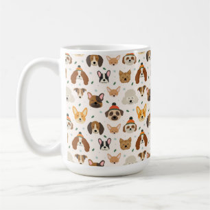 Mug Visages de chiens en hiver Casquette Motif de vaca