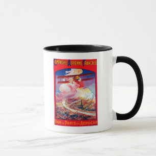 Mug Visite De Paris, France dans Aerocar PosterEurope