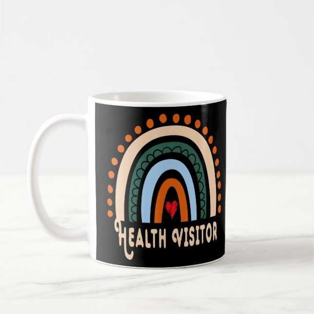 Mug Visiteur de santé Rainbow Cute Appréciation essent (Gauche)