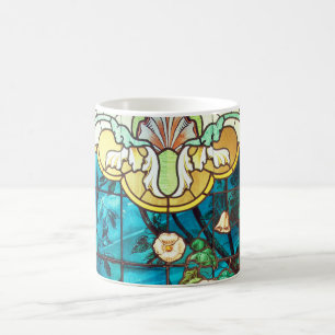 Mug Vitrail Art nouveau look floral victorien 