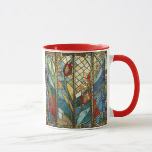 Mug Vitrail Coquelicots Chef Rouge au Lever du Soleil