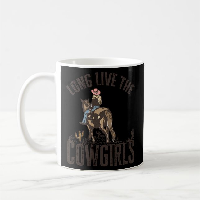 Mug Vive Les Filles À Cheval Rider Western Cou (Gauche)