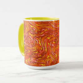Mug Vive texture rouge clair avec des nuances de jaune