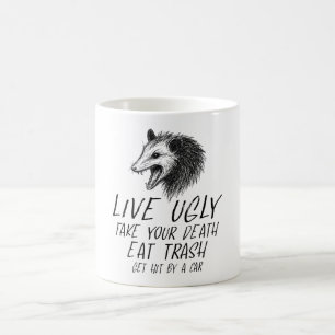 Mug Vivez Vilain Fake Votre Mort Manger Trash Drôle Op