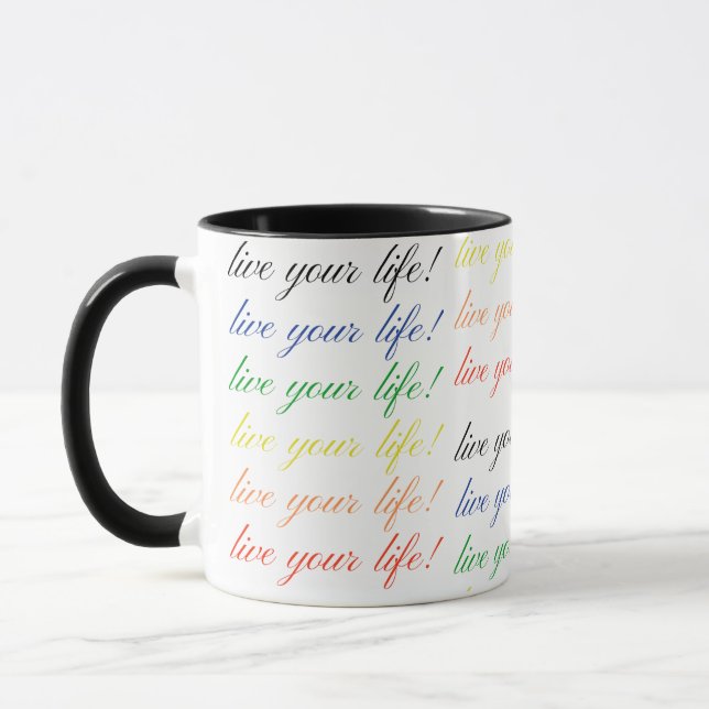 Mug Vivez votre couleur de vie (Gauche)