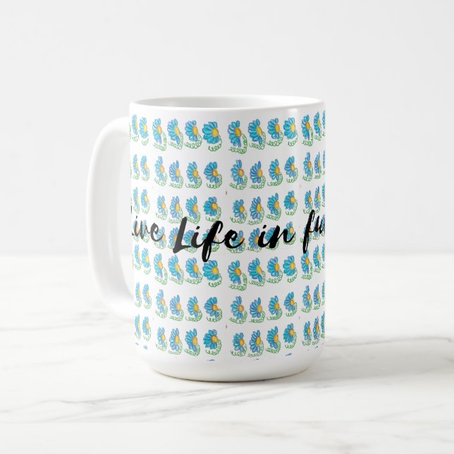 Mug vivre la vie en pleine floraison (Devant gauche)