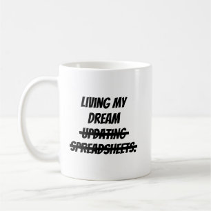Mug Vivre mon rêve en mettant à jour des feuilles de c