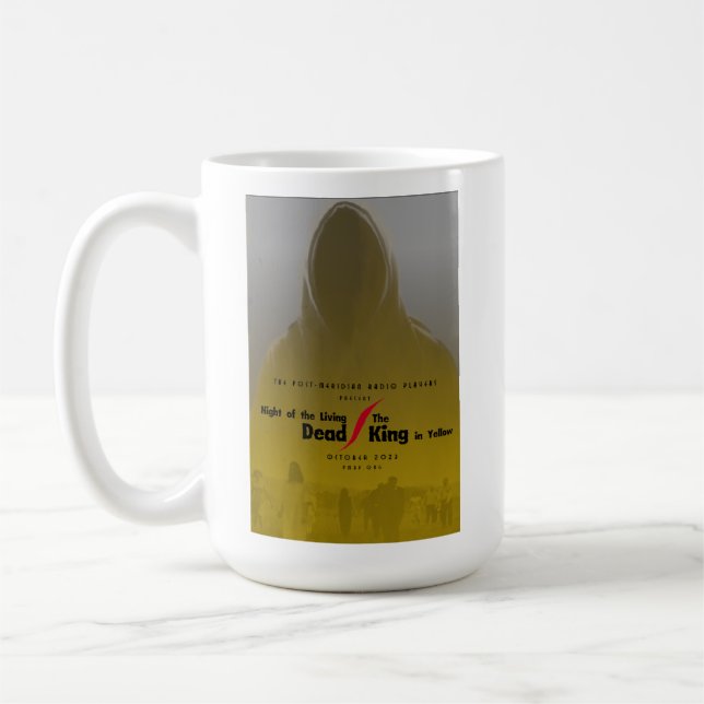 Mug Vivre mort/Roi en Chiffre à capuchon jaune 15oz (Gauche)