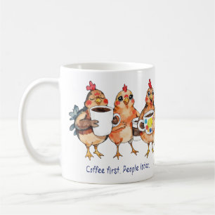 Mug Vixy's Chix - Café d'abord. Les gens plus tard