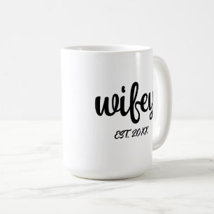 Mug voeux pour l'anniversaire du Mariage de wifey pour