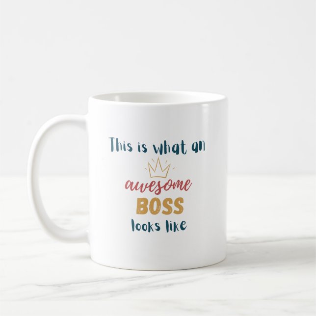 Mug Voici à quoi ressemble un patron génial (Gauche)