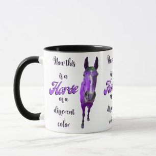 Mug Voici Un Cheval D'Une Couleur Différente, Violet