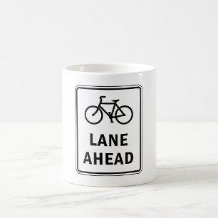 Mug Voie cyclable à l'avant Symbole Cyclisme Sécurité