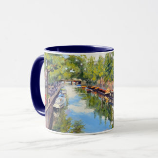 Mug Voie navigable d'Amsterdam dans une lumière chaude