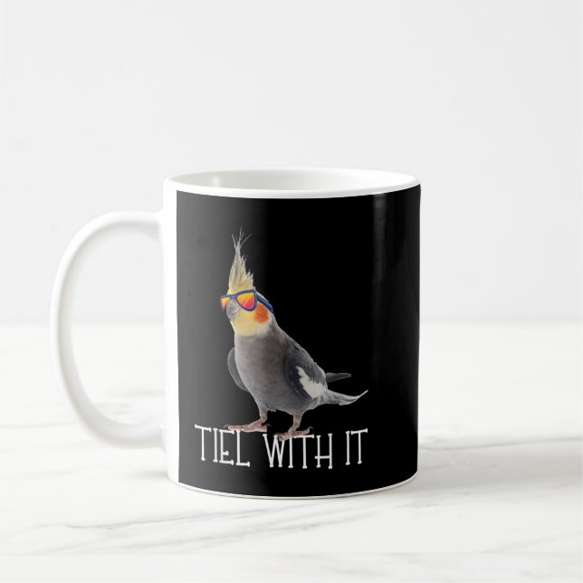 Mug Voile Cockatiel Avec Il Propriétaire D'Oiseaux Gri (Gauche)