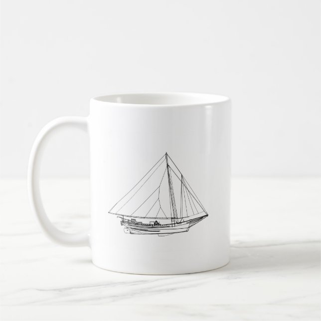 Mug Voilier de bonites de baie de chesapeake (Gauche)