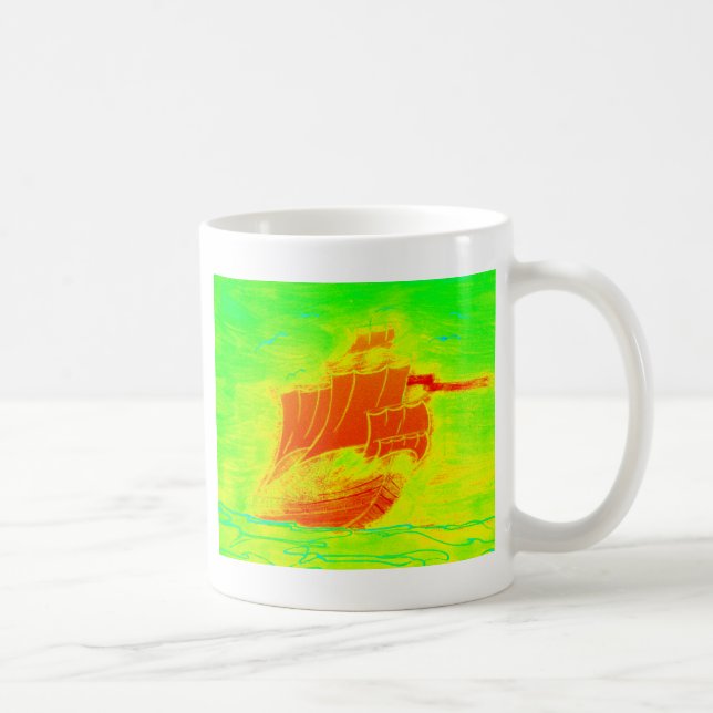 Mug voilier fluorescent (Droite)