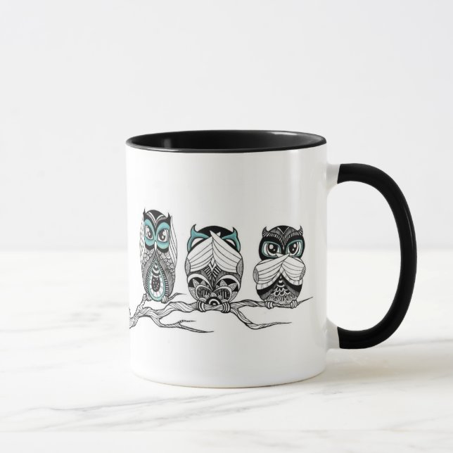 Mug Voir Parler Pas De Chouettes Maléfiques (Droite)
