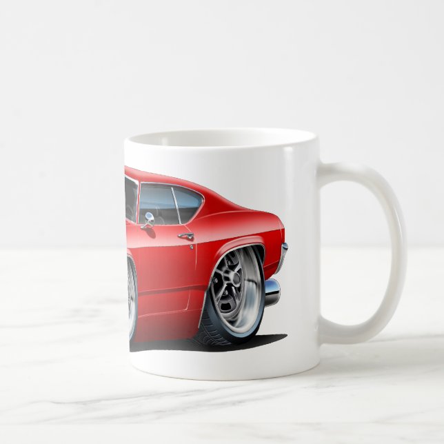 Mug Voiture 1968 blanche rouge de Chevelle (Droite)