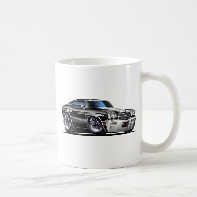 Mug Voiture 1970 Noir-Blanche de Chevelle (Droite)