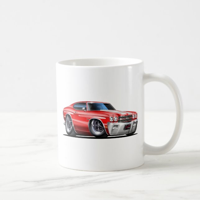 Mug Voiture 1970 Rouge-Blanche de Chevelle (Droite)