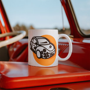 Mug Voiture à fleurs