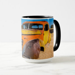 Mug Voiture ancienne et abandonnée à Solitaire, Namibi