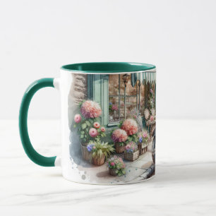 Mug Voiture ancienne et charmante boutique de fleurs à