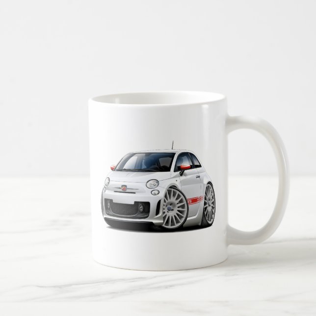Mug Voiture de blanc de Fiat 500 Abarth (Droite)