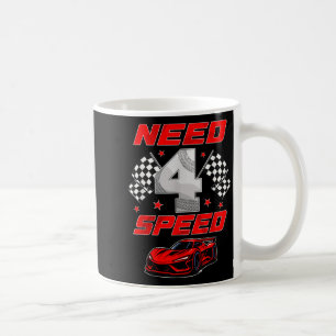 Mug Voiture de course 4 ans 4e anniversaire garçon fil