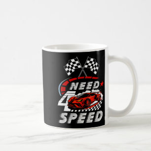 Mug Voiture de course 4ème anniversaire garçon besoin