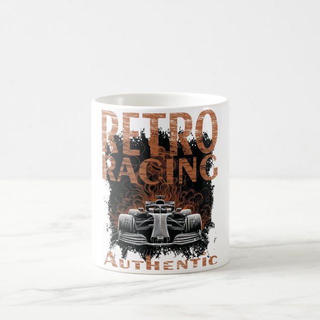 Mug Voiture de course Rétro Authentique (Centre)