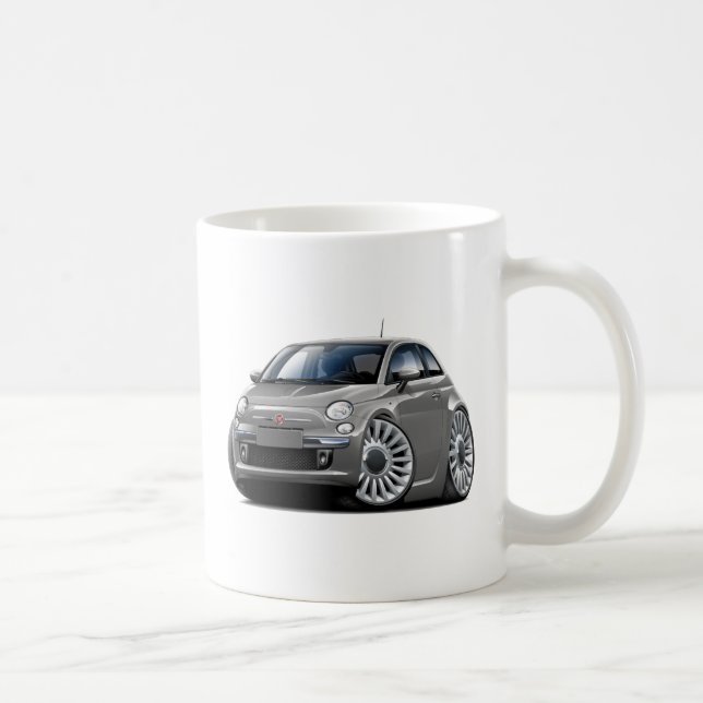 Mug Voiture de gris de Fiat 500 (Droite)