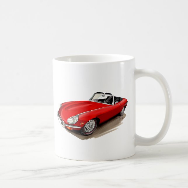 Mug Voiture de rouge de Jaguar XKE (Droite)