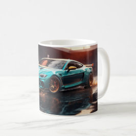 Mug Voiture de sport classique Blue Drifting