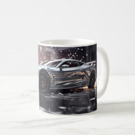 Mug Voiture de sport rapide Silver Drifing